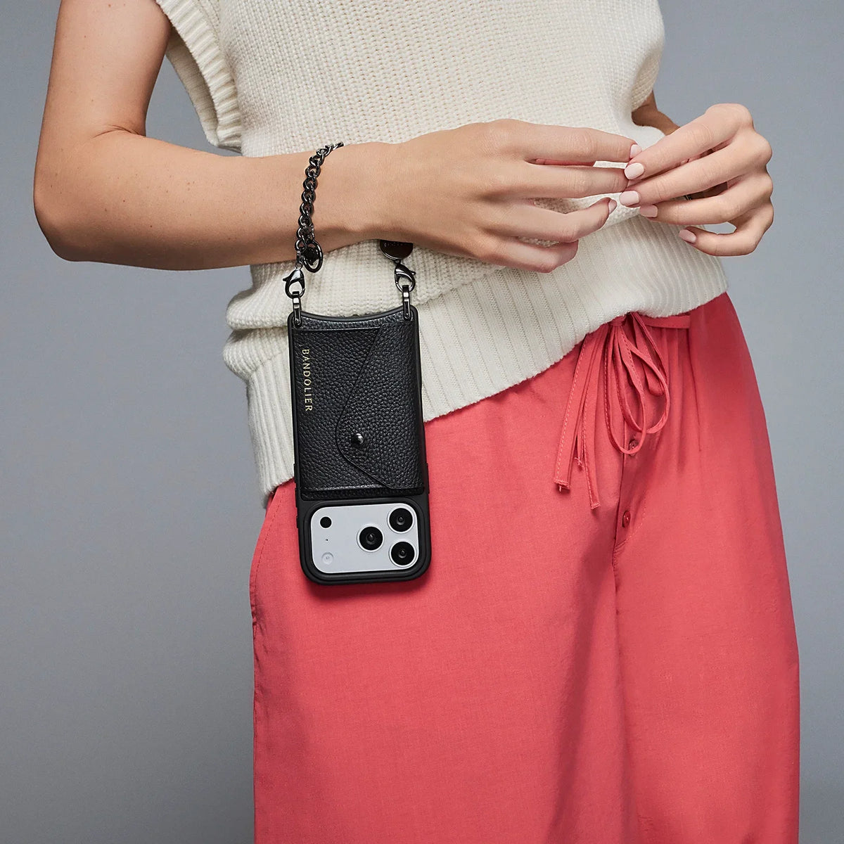 Wristlet Circle Heart Charm - Pewter/Pewter