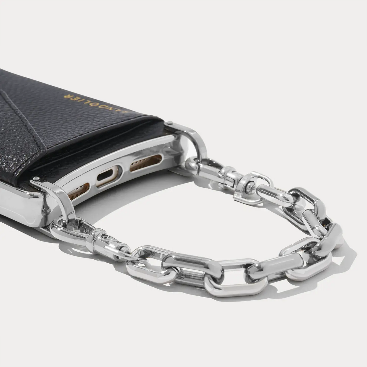 Astrid Wristlet - Black/Silver