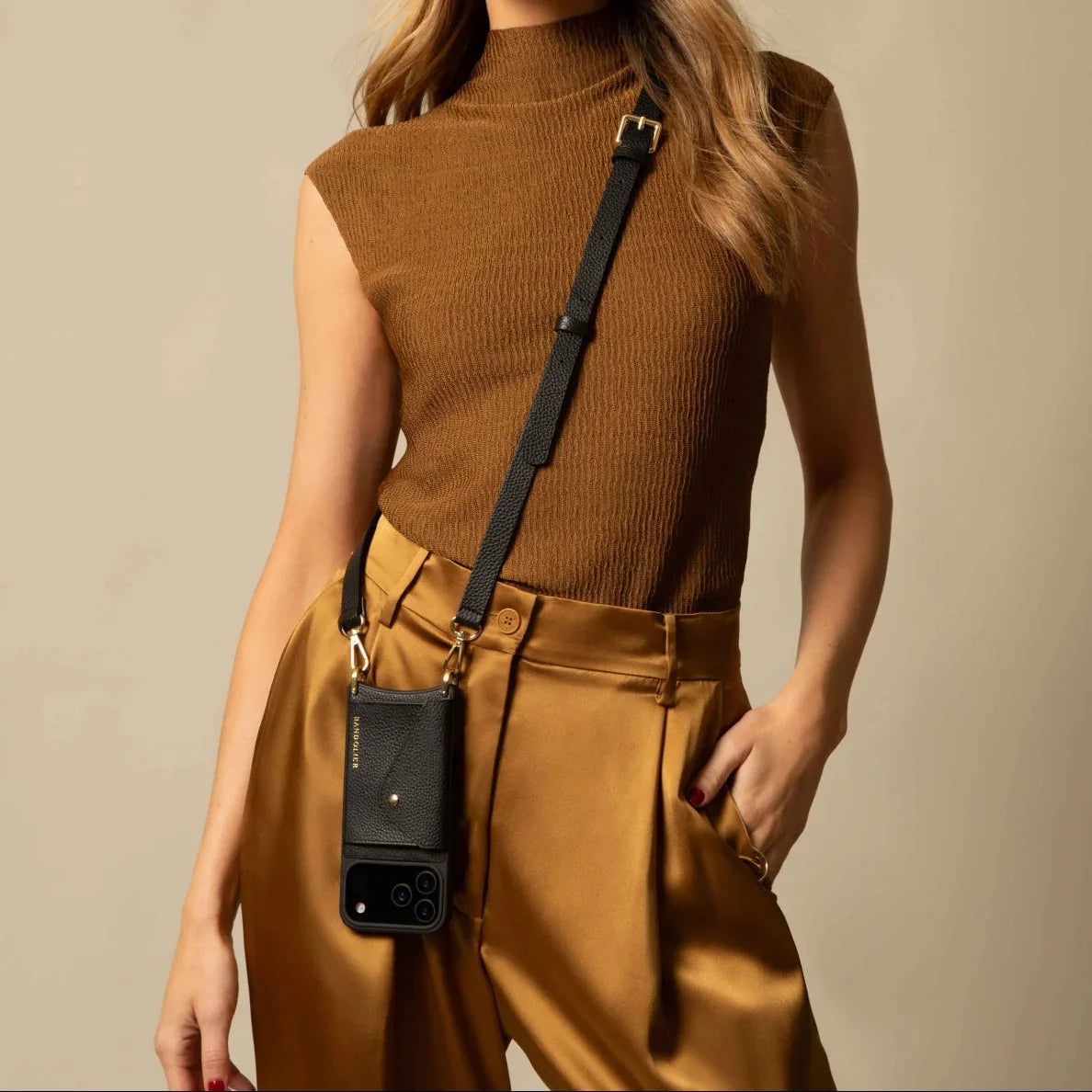 Hailey Strap Only - Black/Gold
