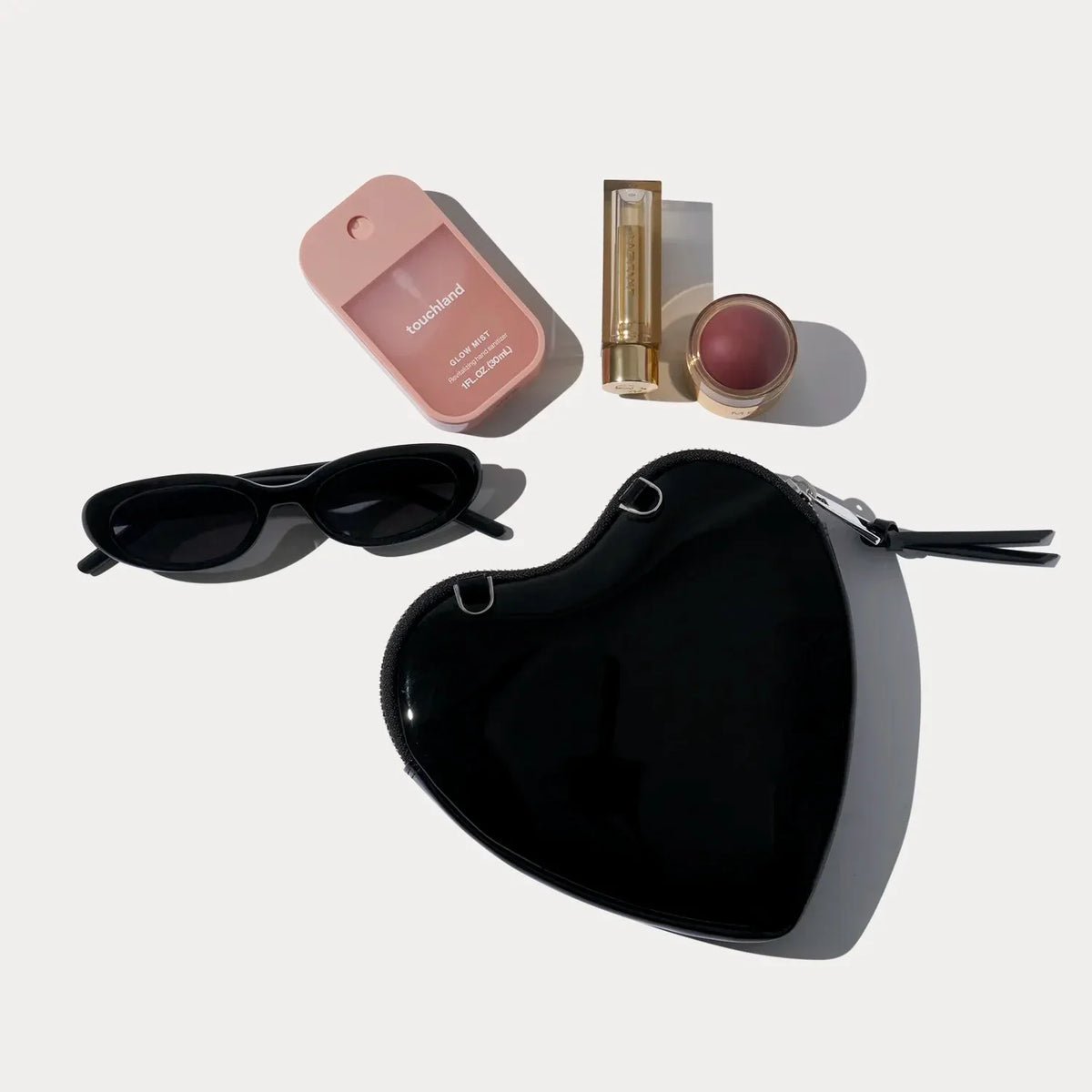The Charlie Duet Heart Set - Black Patent/Silver