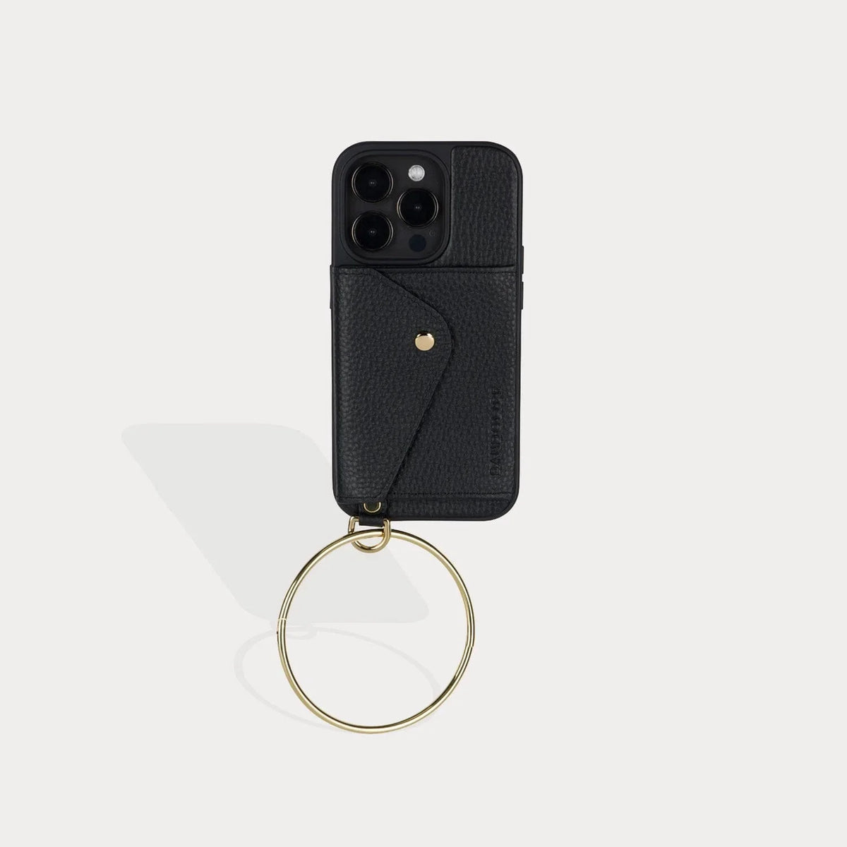 Gigi O-ring Wristlet - Black/Gold