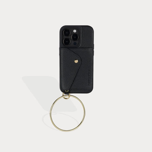 Gigi O-ring Wristlet - Black/Gold