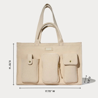 Dillon Carryall Tote - Natural/Gold