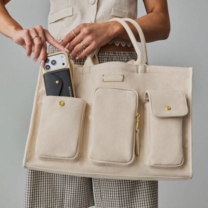 Dillon Carryall Tote - Natural/Gold