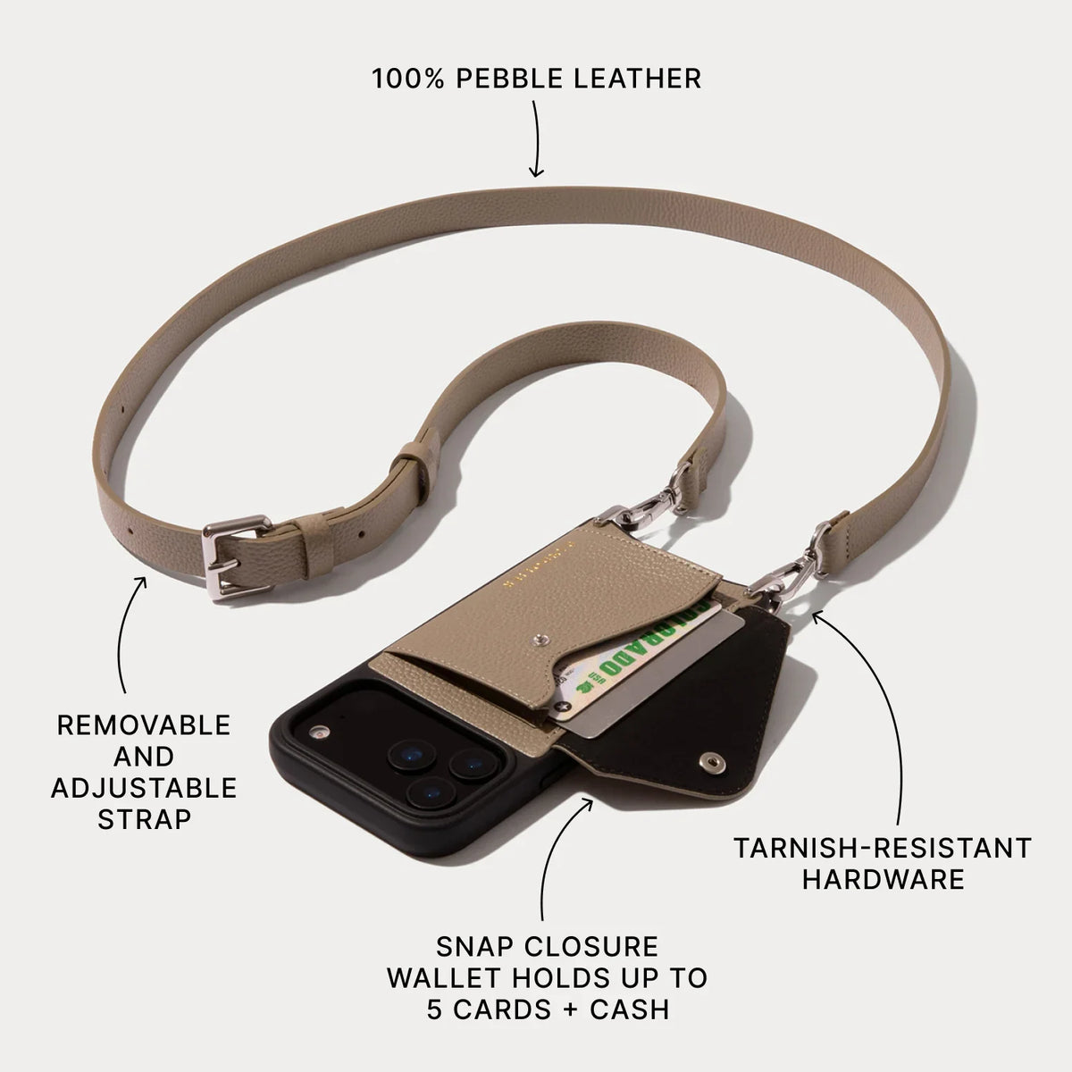 Hailey Side Slot Leather Crossbody Bandolier