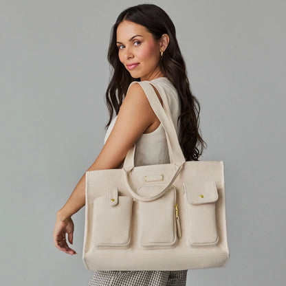 Dillon Carryall Tote - Natural/Gold