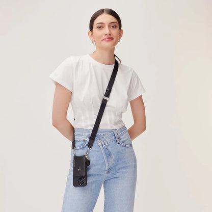Round Leather Initial Charm