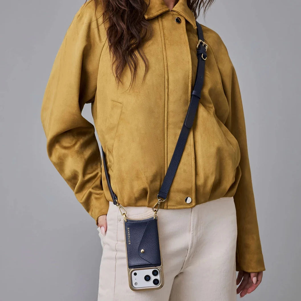 Hailey Pouch Set - Navy Chrome/Gold