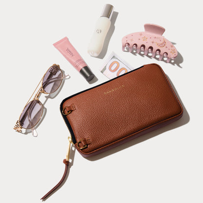 Brooke Canvas Pouch Set - Cream Sienna/Gold