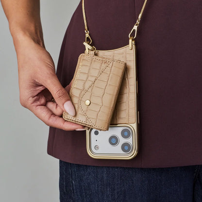 Remi Chain Chrome Magnet Wallet Crossbody Phone Case