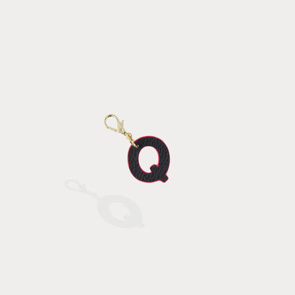 Dye Cut Initial Charm - Black/Classic Red/Gold