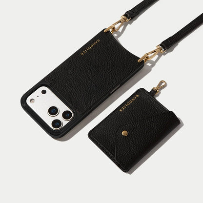Remi Magnet Wallet Crossbody Phone Case - Black/Gold
