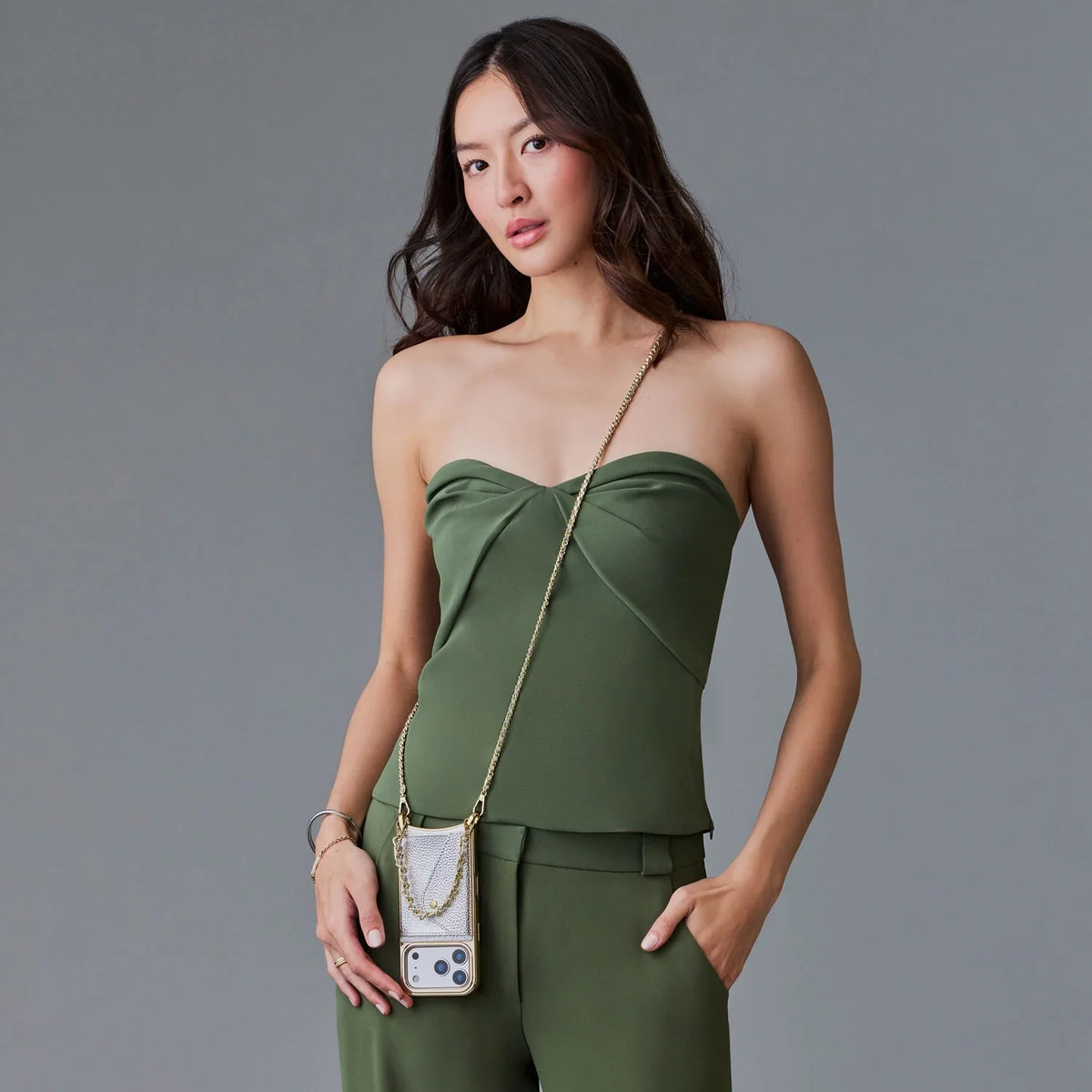 Lily Pouch Set - Metallic Silver/Chrome Gold