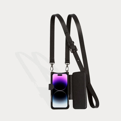 Hailey Folio Pebble Leather Crossbody Bandolier
