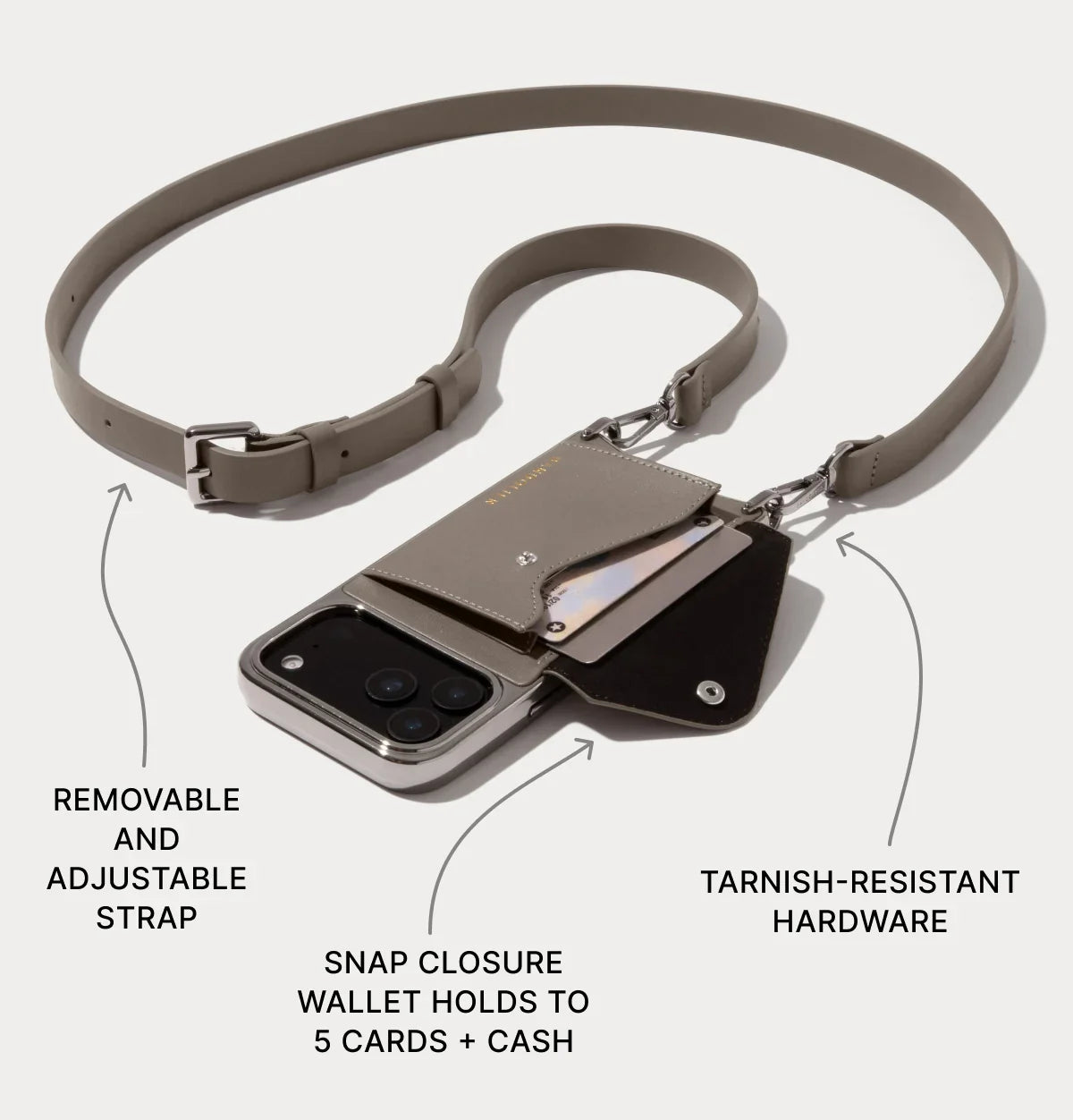 Hailey Chrome Crossbody Phone Case