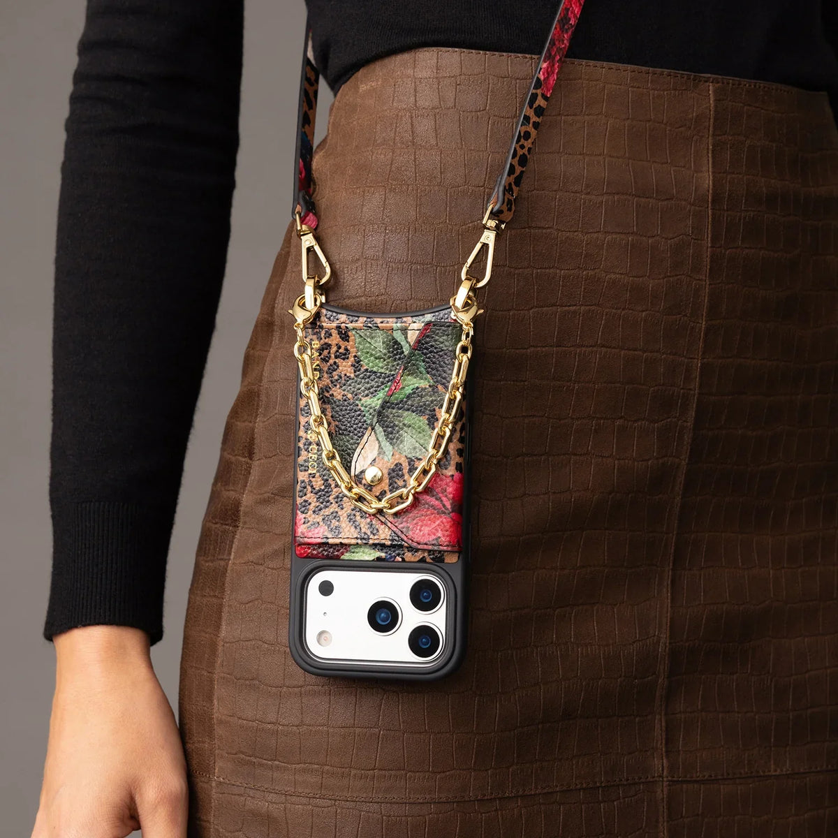 Valentina Essentials Set - Ceci Dark Floral Cheetah/Gold