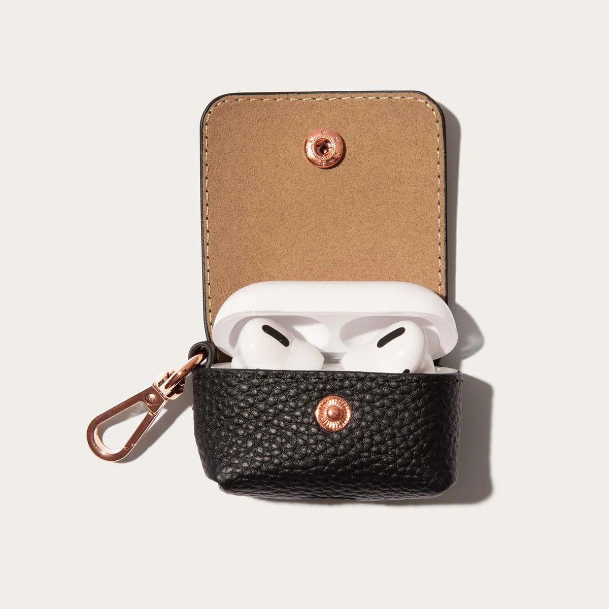 Hailey Pouch Set - Black/Chrome Rose Gold