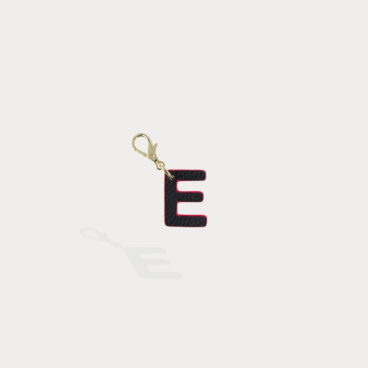 Dye Cut Initial Charm - Black/Classic Red/Gold