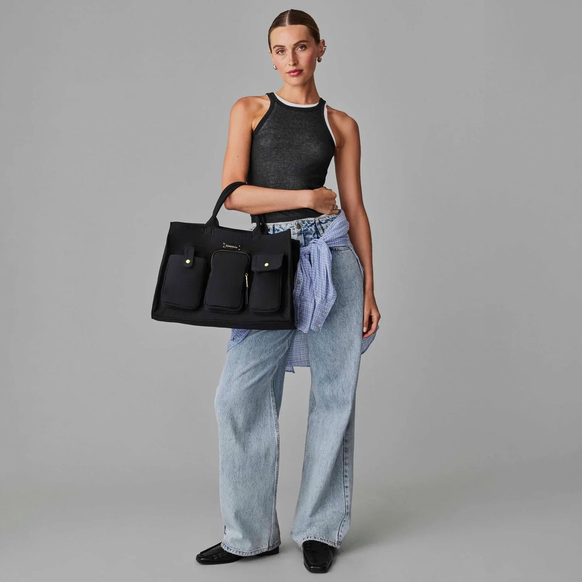Dillon Carryall Tote  - Black/Gold