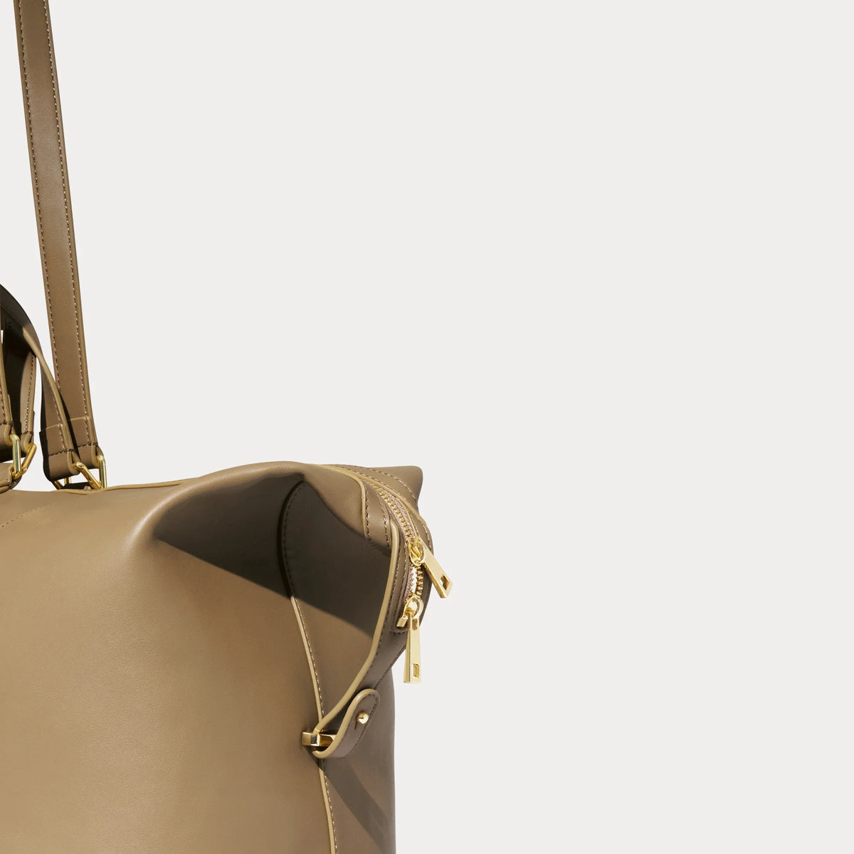 Weekender Bag - Khaki/Gold
