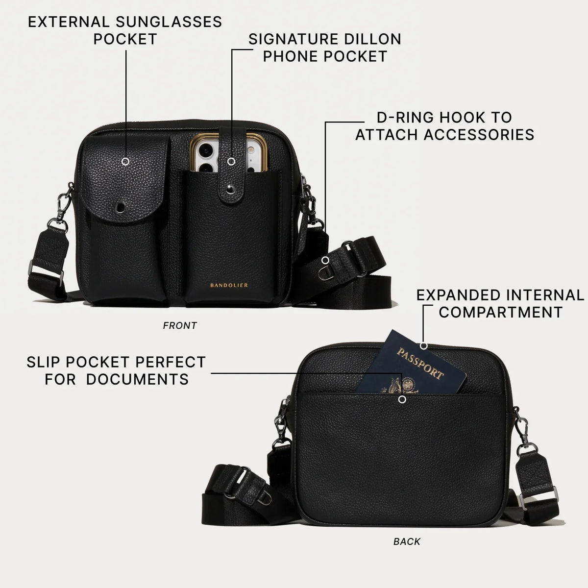 Dillon Dual Pocket Crossbody Bag