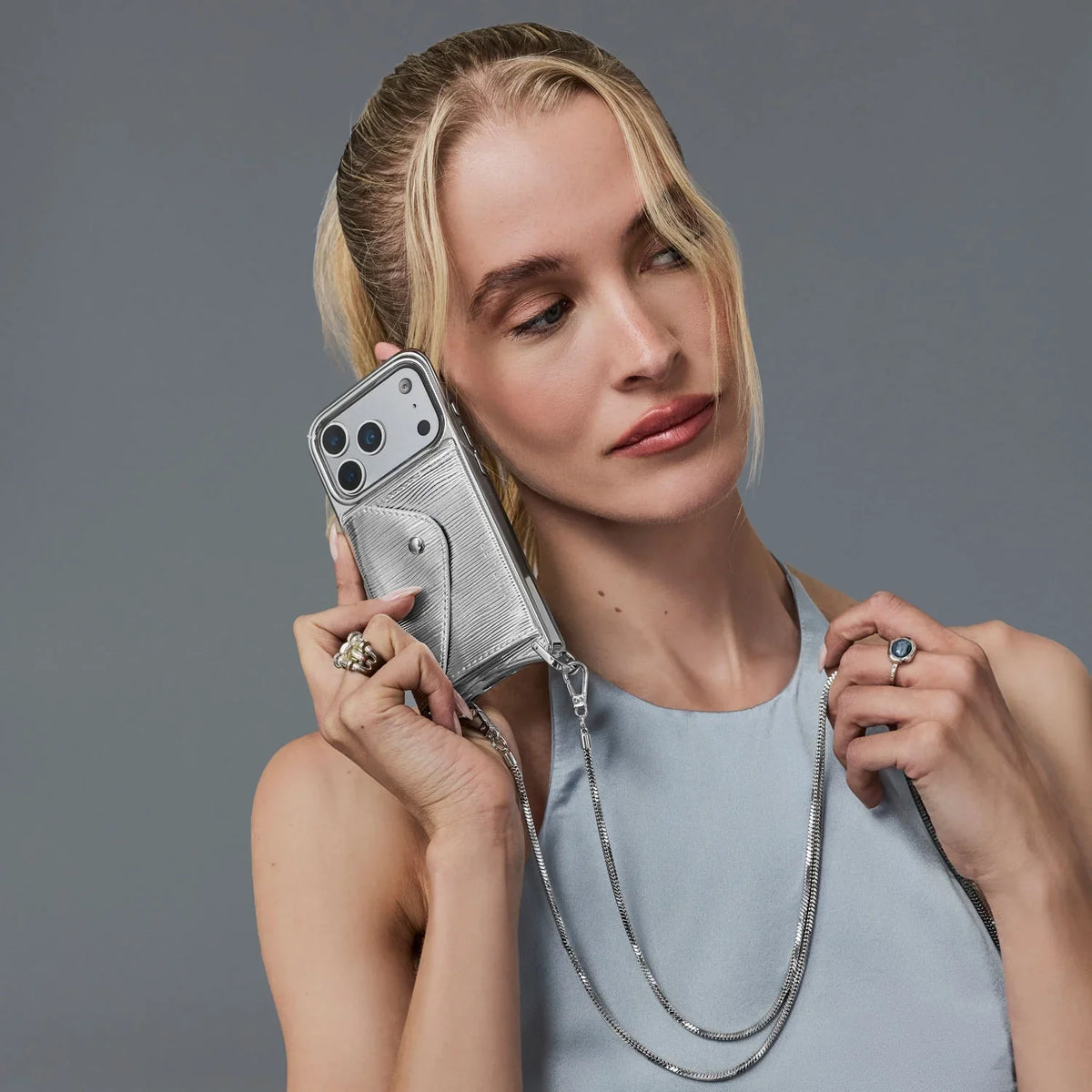 Gia Chrome Crossbody Phone Case