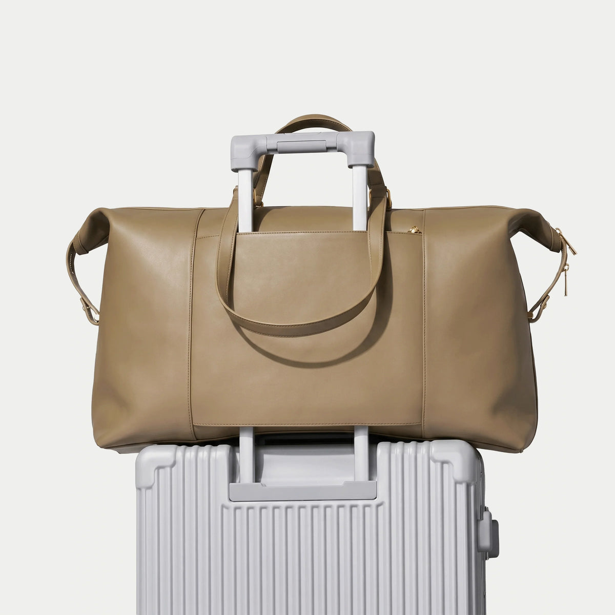 Weekender Bag - Khaki/Gold