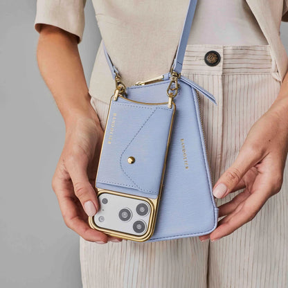 Donna Pouch Set - Periwinkle Wave/Gold