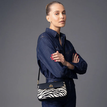 Taylor Bag - Zebra/Gold