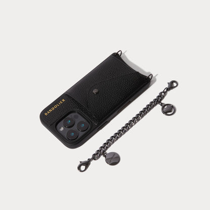 Maya Wristlet Phone Case - Black/Pewter