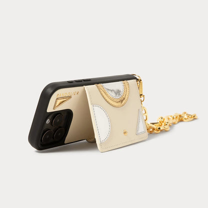 Isla Pouch Set - Ivory/Gold