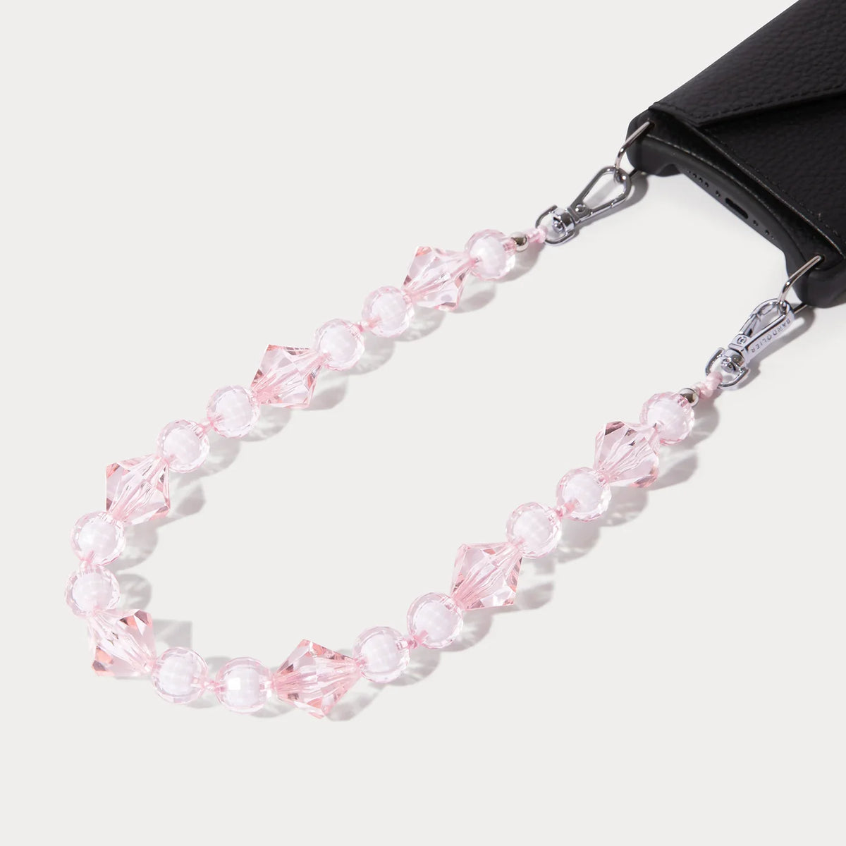 Brandi Wristlet - Pastel Pink/Silver