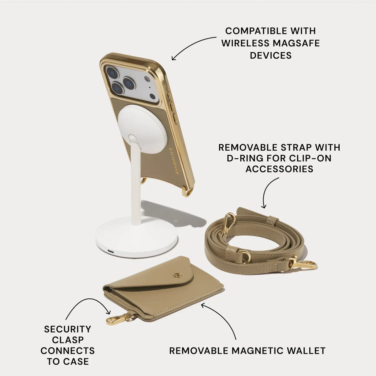 Remi Magnet Essentials Set - Khaki/Chrome Gold