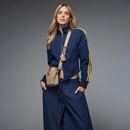 Dillon Nylon Crossbody Bag - Taupe/Gold