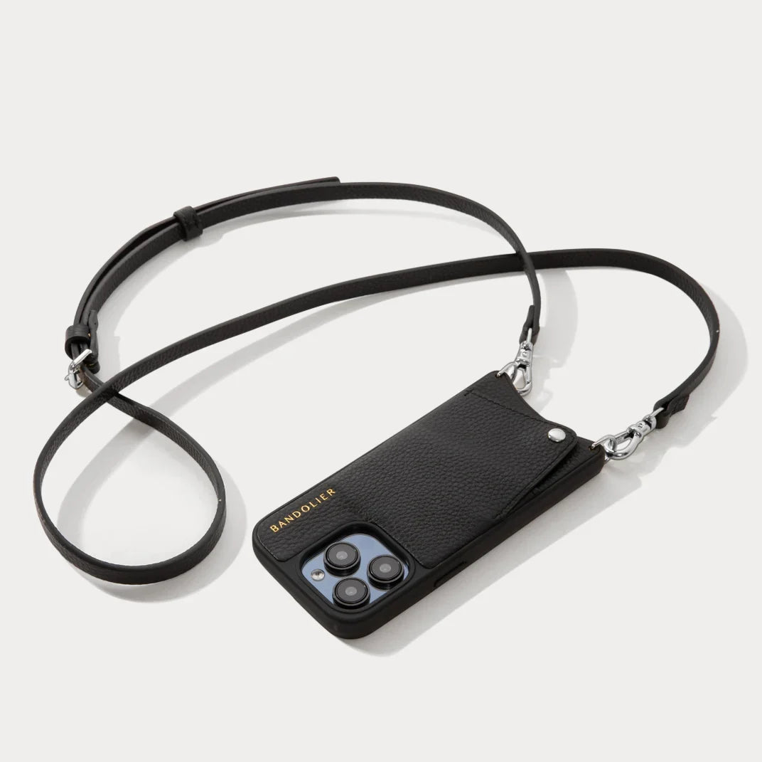 Emma + Charm Wristlet Set - Black/Silver