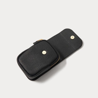 Remi Magnetic Zipper Pouch - Black/Gold