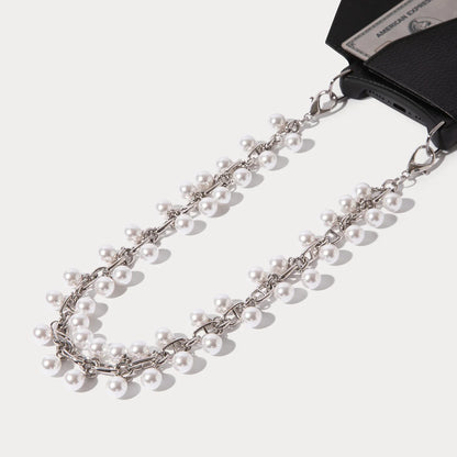Emelia Wristlet Strap - Pearl Silver/Silver