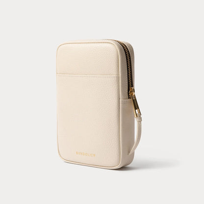 Large Expanded Pouch - Ivory/Gold