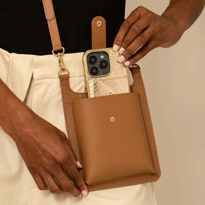 Parker Phone Bag - Fawn/Gold