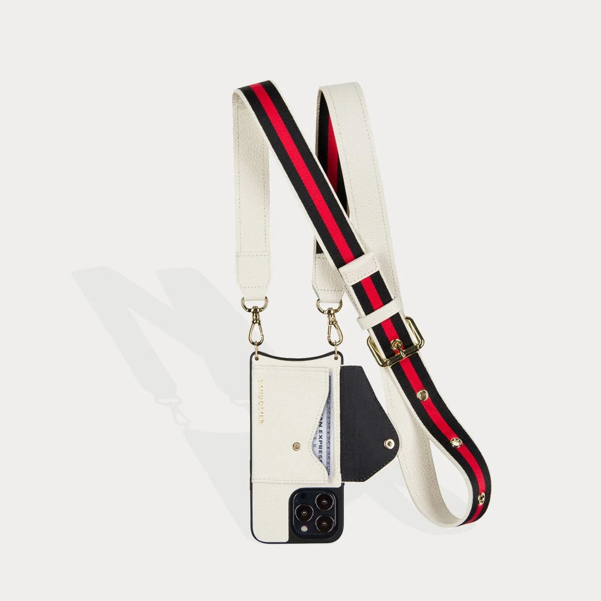 Kimberly Adjustable Crossbody Bandolier - Ivory/Gold