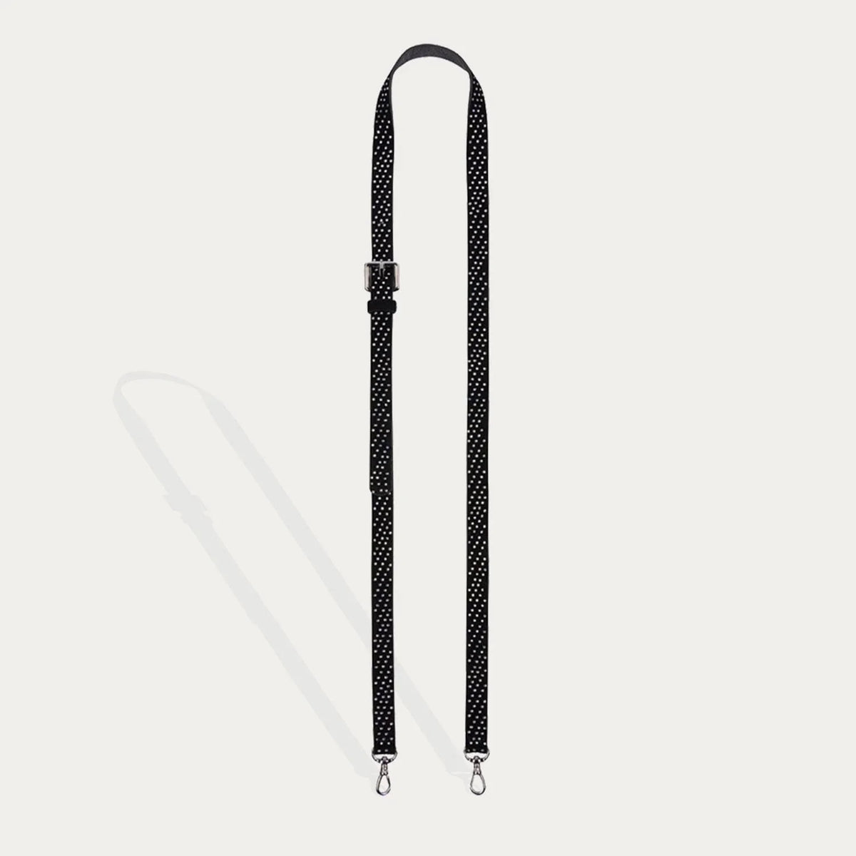 Hailey Rhinestone Strap Only - Black/Silver