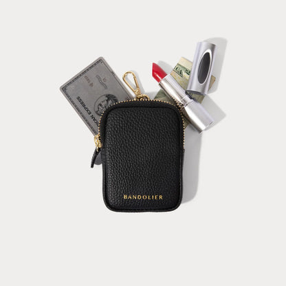 Bodie Crossbody with Mini Zip Pouch- Black/Gold