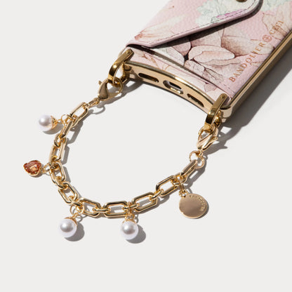 Pearl Heart Wristlet