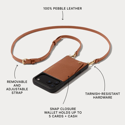 Emma Pebble Leather Crossbody Bandolier