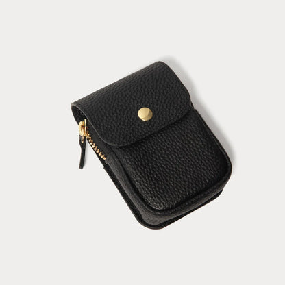 Remi Magnetic Zipper Pouch - Black/Gold