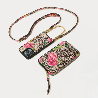 Valentina Duet Pouch Set - Ceci Cheetah/Gold