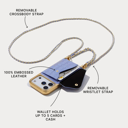 Lily Chrome Side Slot Leather Crossbody Bandolier Set