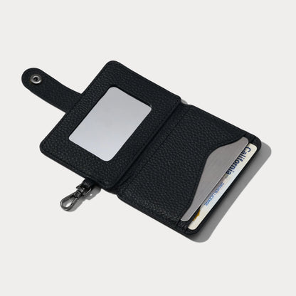 Add-On Sleek Mirror Magnet Wallet - Black/Pewter