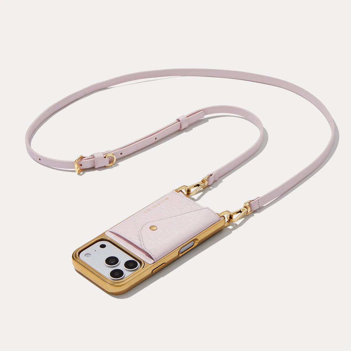 Donna Chrome Crossbody Phone Case - Pink Wave/Chrome Gold