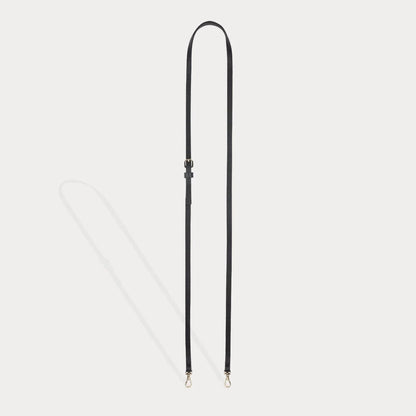 Emma Pebble Leather Adjustable Strap - Black/Gold